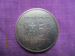 5 Francs Commémorative Henri Pestalozzi 1977 - Conmemorativos