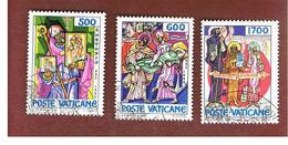 VATICANO - VATICAN - UNIF. 770.772  - 1985 11^ CENT. S. METODIO (SERIE COMPLETA DI 3)  - (USED°) - Gebruikt