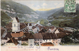 St URSANNE. VUE SUR LE CLOCHER ET LA VALLEE - Saint-Ursanne