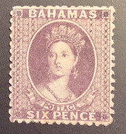 With  BPA  Cert: BAHAMAS 1862 Rare 6d Lilac SG 19a XF (*) Unused, Ex Charlton Henry (BWI Queen Victoria Mi 4Db, Sc.10a - 1859-1963 Kolonie Van De Kroon