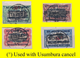 1922 (°) RUANDA-URUNDI RU 045/049 MALINES TAXE STAMPS = USUMBURA EDITION = ( X 4 Stamps ) R-A-R-E ( See Note ! ) - Oblitérés