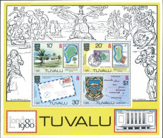 104418 MNH TUVALU 1980 LONDON 80. EXPOSICION FILATELICA INTERNACIONAL - Other & Unclassified