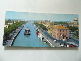 Cartolina  Viaggiata Panoramica Piccola "FIUMICINO Il Canale" 1972 - Fiumicino
