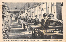 23-2781 : ATELIER D'ASSEMBLAGE DES MACHINES A ECRIRE JAPY. BEAUCOURT. LA VERIFICATION - Beaucourt