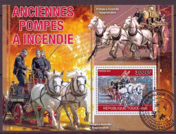 TOGO Pompiers, Pompier Bomberos, Firemen BF Oblitéré, Used. Emis En 2010 - Sapeurs-Pompiers