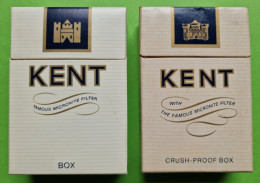 Lot 2 Anciens PAQUETS De CIGARETTES Vide - KENT - Vers 1980 - Zigarettenetuis (leer)