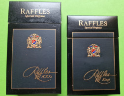 Lot 2 Anciens PAQUETS De CIGARETTES Vide - RAFFLES - Vers 1980 - Zigarettenetuis (leer)