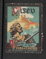 Portugal Vignette Touristique Viseu Feira De São Mateus Ville De Viriato Foire Fair Cinderella - Local Post Stamps