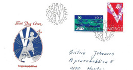 Norway 1970 25th Liberation Anniversary. Mi 606 - 607    FDC - Brieven En Documenten