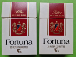 Lot 2 Anciens PAQUETS De CIGARETTES Vide - FORTUNA - Vers 1980 - Etuis à Cigarettes Vides