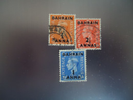 BAHRAIN  STAMPS 3  USED OVERPRINT BRITISH STAMPS   KINGS - Bahrain (...-1965)