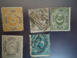 OTTOMAN EMPIRE TURKEY 5  USED  STAMPS  WITH POSTMARK - Otros & Sin Clasificación