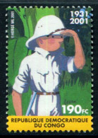 RB0123 Democratic Congo 2001 And Belgium Joint Hair Tintin Adventures 1V MNH - Autres & Non Classés
