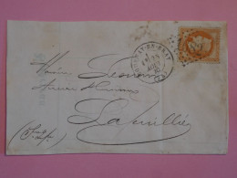 AU 21 FRANCE BELLE LETTRE DEVANT  1870 GOURNAY  A LAFEUILLIE  + NAPOLEON 40C +AFFRANC. INTERESSANT+ - 1863-1870 Napoléon III Con Laureles