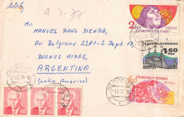 LETTRE. COVER. CZECHOSLOVAKIA. NEPOMUK TO ARGENTINA - Covers & Documents