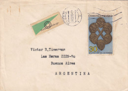 LETTRE. COVER. CZECHOSLOVAKIA. PLZEN TO ARGENTINA - Covers & Documents