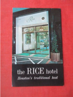Rice Hotel.   Houston  Texas > Houston     Ref 5979 - - Houston