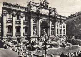 CARTOLINA  ROMA,LAZIO-FONTANA DI TREVI-STORIA,MEMORIA,CULTURA,RELIGIONE,IMPERO ROMANO,BELLA ITALIA,VIAGGIATA 1956 - Fontana Di Trevi