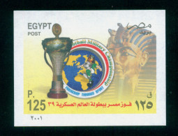 EGYPT / 2001 / SPORT / FOOTBALL / WORLD MILITARY FOOTBALL CHAMPIONSHIP / TUT ANKH AMUN / MAP / FLAG / TROPHY / MNH / VF - Unused Stamps