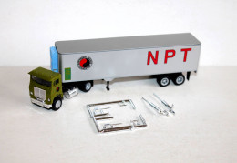 CAMION POIDS LOURD 1/87 NPT NORTHERN PACIFIC TRANSPORT, TRACTEUR + SEMI REMORQUE - AUTOMOBILE MINIATURE (1712.17) - Echelle 1:87