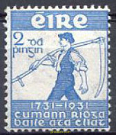 164346 HINGED IRLANDA 1931 200 ANIVERSARIO DE LA SOCIEDAD REAL DE DUBLIN - Ungebraucht