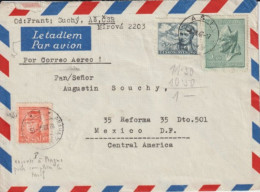 1947 - TCHECOSLOVAQUIE - TAXE AJOUT COMPLEMENT à PRAGUE !! Sur ENV. Par AVION De AS ! => MEXICO ! DESTINATION RARE ! - Brieven En Documenten