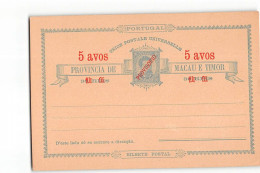 B362 01 BILHETE POSTAL PORTUGAL PROVINCIA DE MACAU E TIMOR - Covers & Documents