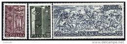 POLAND 1960 Battle Of Grünwald Set Of 3 LHM / *  Michel 1174-76 - Ongebruikt