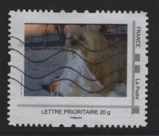 Timbre Personnalise Oblitere - Lettre Prioritaire 20g - Chien - Gebraucht