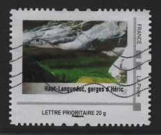 Timbre Personnalise Oblitere - Lettre Prioritaire 20g - Haut Langudoc - Gorges D'Heric - Used Stamps