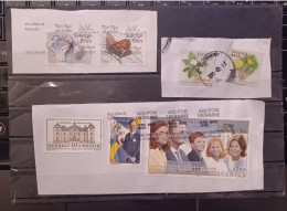 Svezia Sweden Royal Family  Butterfly 2017 And Flowers 2022  In Fragment Travelled In 2022-2023 - Oblitérés