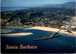 California Santa Barbara Aerial View Showing Stearn's Wharf Pier And Marina 1996 - Santa Barbara