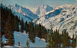 Colorado Aspen Highlands Pyramid Peak And Maroon Bells From Sundeck Of Cloud 9 Restaurant 1965 - Rocky Mountains