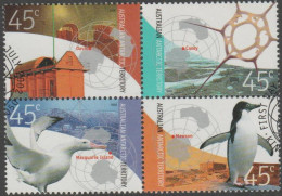 AUSTRALIALIAN ANTARCTIC TERRITORY-USED 2002 $1.80 Antarctic Research Block Of Four - Gebraucht