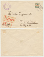 Romania Hungary 1919 Timisoara Occupation Express Censored Registered Cover With 3 Korona Local Stamp - Local Post Stamps