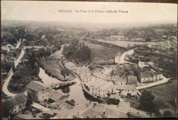 Cpa, Dépt 87, BELLAC Le Pont De Pierre, Vallée Du Vincou, Correspondance Soldat (3 Eme Groupe 28 Cie) à Son Grand Père - Bellac