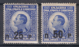Yugoslavia Kingdom 1925 Mi#186-187 Mint Hinged - Neufs