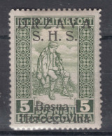 Yugoslavia Kingdom SHS, Issues For Bosnia 1918 Mi#A19 I (overprint Latin) Mint Hinged - Unused Stamps