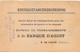 KRIEGSGEFANGEGENSENDUNG  1915   VERZENDING PAK NAAR GEVANGENE IS AANGEKOMEN         2 SCANS - Prisoners