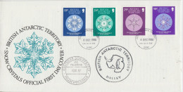 British Antarctic Territory (BAT) 1986 Glaciological 4v Ca Halley Ca Polarstern  FDC Ca Signy 6 DEC 1966 (XX179A) - FDC