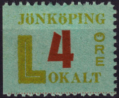 SUÈDE / SWEDEN - Local Post JÖNKÖPIG 4öre - Mint* - Local Post Stamps