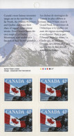 AMERIQUE  CANADA  1989  1/2  CARNET DRAPEAU  CANADIEN  VAL 42     4 TIMBRES AFHESIFS  NEUFS - Volledige Velletjes