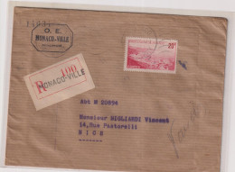 MONACO-TP N°312-L.R.1949-MONACO-VILLE - Storia Postale