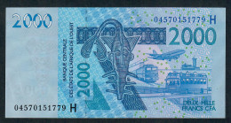 W.A.S. NIGER P616Hb 2000 FRANCS (20)04 2004 Signature 32   XF  NO P.h. - Westafrikanischer Staaten