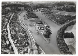 Cpsm: 60 LONGUEIL ANNEL (ar. Compiègne) - Vue Aérienne - Garage De Bateaux Ile De Janville (Péniches) N°3532   Ed. CIM - Longueil Annel