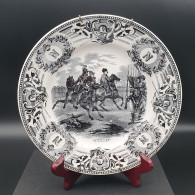 ️Assiette Parlante Ancienne NAPOLEON 20 Cm Bataille D'Iena  14 Octobre 1806 BOCH Frères Faïence #210111 - Boch (BEL)