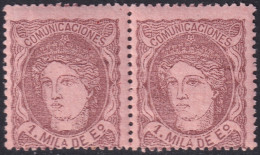 Spain 1870 Sc 159b Espana Ed 102 Pair MNH** Light Creases - Neufs