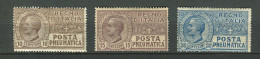 REGNO 1913-23 POSTA PNEUMATICA SERIE CPL.** MNH - Pneumatic Mail