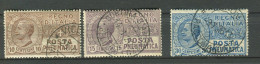 REGNO 1913-23 POSTA PNEUMATICA SERIE CPL. USATA - Pneumatic Mail