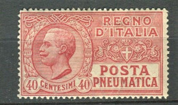 REGNO 1925 POSTA PNEUMATICA 40 C. ** MNH - Poste Pneumatique